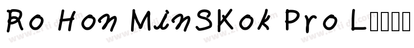 Ro Hon MinSKok Pro L字体转换